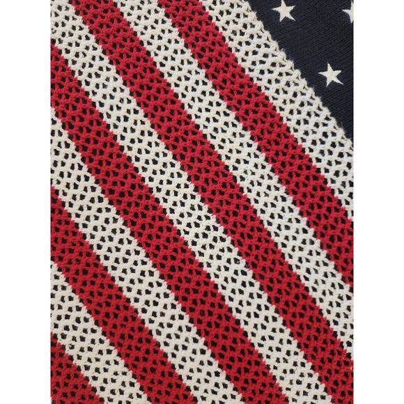 Norton Studio patriotic open knit pullover sweater size large - Picture 5 of 5